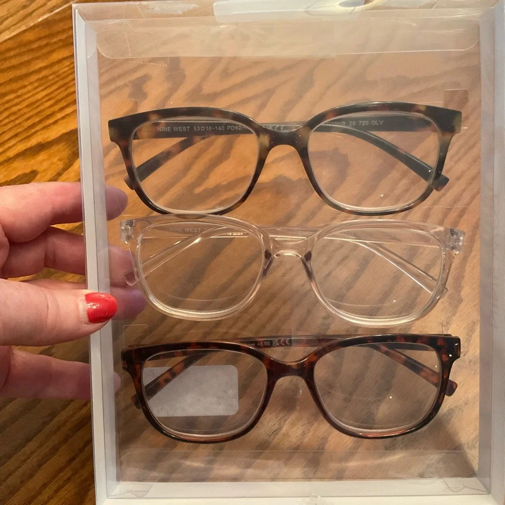 New In Package - Nine West Set of 3 Reading Glasses, +3.00 Strength
